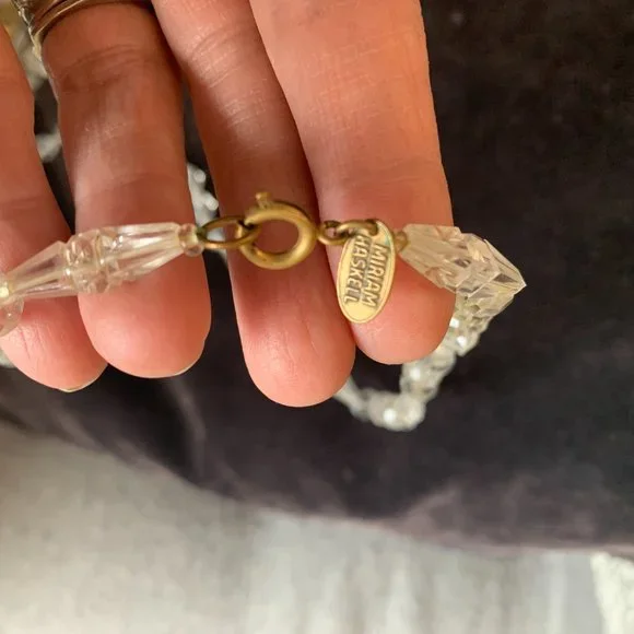 Miriam Haskell Signed Vintage Necklace - Picture 8 of 10